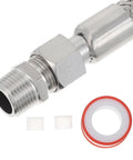 Badass Heavy Duty SS Braided Metal Air Hose Industrial Compressor Heat Resistant To 750 Degrees Fahrenheit High Pressure Endurance 450 Psi Flexible Install Adapting Tight Spaces Perfect For Pneumatic Tools Built Tough Go Hard Without Failures Ever, stainless fitting