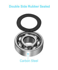 4-pack 608-2RS ball bearings with double rubber seals, shielded, 8x22x7 mm, carbon steel