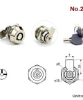 Mini Tubular Cam Lock Set For Light Boxes And Attendance Machines Zinc Alloy Lock With Two Keys And Nut Easy Install Gate Lock Hardware