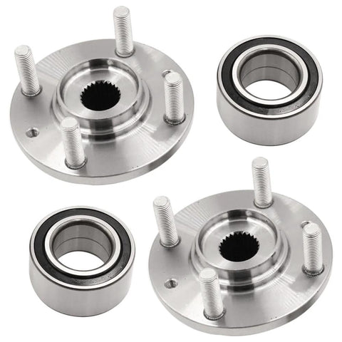 Wheel Hub And Bearing Front Set 2X For Mitsubishi Lancer 2.0L 2002 2003 2004 2005 2006 Front Left And Right Replacement Assembly