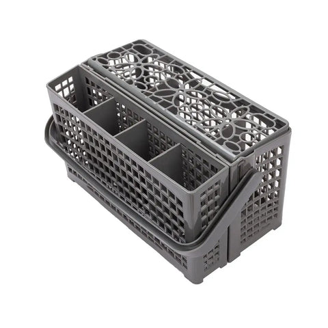 Foldable Silverware Caddy Replacement Basket For Dishwashers That Converts From One Basket To Two, Fits Most Models, Easy To Install, 9.25 Inch Length, 5.25 Inch Height, Foldable Handle For Easy Carry, Keeps Utensils Organized And Ready To Load