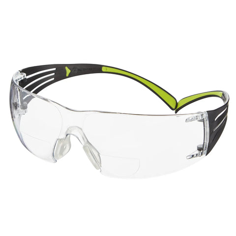 Straight Up Tough Prescription Safety Glasses With Plus Two Point Zero Diopter Reading Aid And Anti Scratch Anti Fog Clear Coating