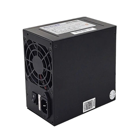 Beefy 500W ATX Power Supply For Industrial Use 220V Input Dual 8 Pin Connectors Rock Solid ATX PSU With Reliable Output And Easy Install Built For Durable Performance And Simple Upgrades, black side view