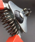 Close-up view of Top Tier Automatic Wire Stripper Slick Cable Crimper with metallic spring and ergonomic handle.
