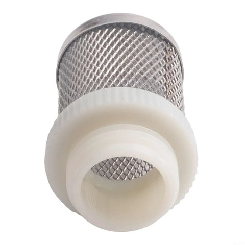 Stainless Steel Pump Suction Strainer Basket With Plastic Threaded Connector Hose Filter For Garden Irrigation Systems Rain Barrel Accessories Agriculture And Lawn Gear Use Half Inch Size close-up