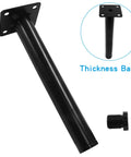 Heavy Duty Adjustable Furniture Legs Eight Inch Steel Cabinet Feet Black Metal Drawer Supports With Swivel Base For No Sweat Diy Setup And Top Shelf Home Improvement Cabinet Upgrade Today, showcasing sturdy black metal leg with threaded base.