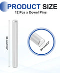 Rock Solid 316 Stainless Steel Dowel Pins Plus Hella Tough Cylindrical Shelf Support Pegs, 12 pcs, 60 mm size, 5 mm diameter.