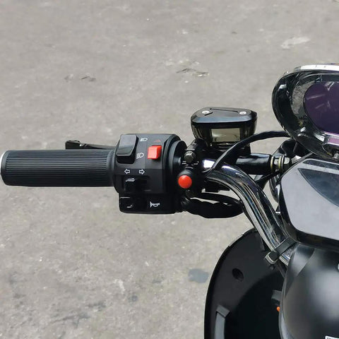 Seven Eighths Inch 22mm Handlebar Control Switch Set For ATV And Motorcycle Left And Right Horn Button Turn Signal Lights Start Kill Switch Fog Lamp And Warning Light