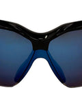 Front view of Blue Mirror Safety Glasses With UV Protection Anti Scratch And Anti Fog Coating Impact Resistant Windproof Eyewear.