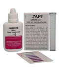 No Fuss Nitrite Test Kit For Freshwater And Saltwater Aquariums with nitrite solution, instructions, and color matching card.