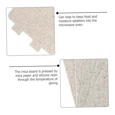 Two Sets Of Seven Microwave Mica Plates For Heat Insulation Replacement Easy To Cut Compatible With Most Microwave Ovens Durable Insulation Sheets To Boost Cooking Efficiency, showing close-up of mica texture and layers.