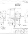 Whitfield Stove Blower Replacement Rotom 0.0286 HP 3000 RPM 115 Volt HB RBM121 technical diagram with measurements