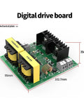 40KHz Ultrasonic Cleaner Drive Board Kit With Adjustable Power 60W To 180W 110V 220V PCB Module showing dimensions