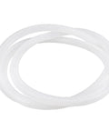Premium Flexible Air Conditioner Drain Pipe For Home Split Units No Sweat Setup Zero Drip Drama Six Foot Heavy Duty Cooling System Smooth Flow White PVC Tubing coiled for easy installation.