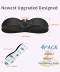Four Pack Cord Organizer For Appliances And Kitchen Cords with 3M adhesive, black design with measurements shown.