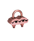 Heavy Duty Ground Connector For Three Copper Cables To Rod Pipe 4 Solid To 2/0 Stranded Wire Dirt Proof Direct Burial Safe Pack Of Eight showing copper alloy design.