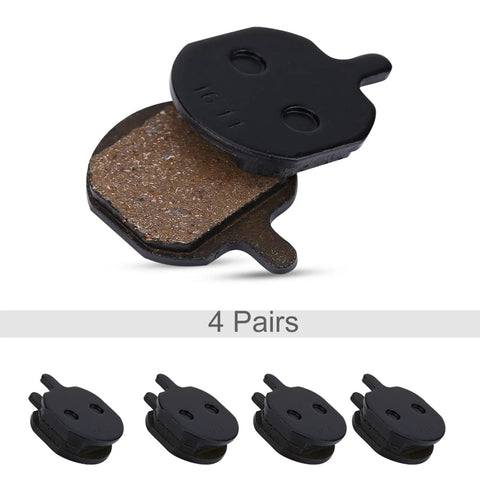 4 Pairs Mountain Metallic Disc Brake Pads For Bikes, Ride Ready And Quiet Resin Type For Smooth Stops And Heat Dissipation