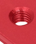 Close-up of red threading on 4 Pack M8 T Slot Nuts For 30 Series Aluminum Profiles With Galvanized Finish Pro Grade Easy Install