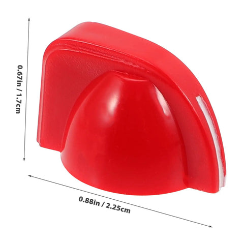 Red knob from 12 Piece Chicken Head Potentiometer Knob Caps Set For Electric Guitar Volume Control And Tone Adjustment Durable Metal Pot Knobs