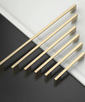 6 Pack 10 Inch Hole Centers Brushed Brass Cabinet Pulls Set For Cabinets And Drawers Zinc Alloy Gold Hardware For Cupboards