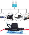 Must Have 12V Mini Fuse Holder Kit With 120 Piece Multi Size Blade Fuses and Inline Holder for Car, Motorcycle, Boat, RV Protection