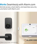 Top Shelf Z Wave Deadbolt Smart Lock delivering smooth long range reach, connected to automation interface for security control.