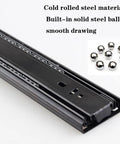 Heavy Duty Full Extension Drawer Slides 2 Pack Built Tough With Soft Close, 3 Fold Telescopic Ball Bearing Drawer Runners