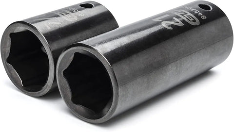 65 Piece 1/2 Inch Drive Impact Socket Set Standard And Deep SAE And MM Off Corner Loading, Black Oxide Finish, Laser Etched