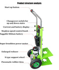 Super Awesome Heavy Duty Electric Stair Climber Cart For Moving Heavy Stuff With 150Kg Load Capability And Brushless Motor showing product structure features.
