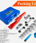 Hand Tube Bending Kit with Ratcheting Tubing Bender and Reverse Bending Attachments for 1/4 to 7/8 Inch HVAC tubing