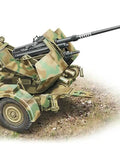 1 72 Scale Flak 36 Anti Aircraft Gun With Sd Ah 52 Trailer Plastic Model Kit in camouflage, side view