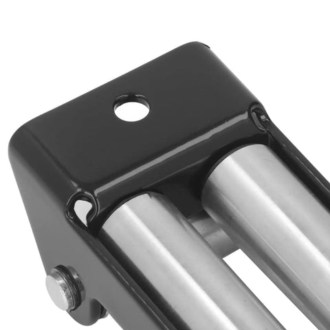 Beefy Winch Roller Fairlead For Off Road Recovery Trucks Eight Point Nine Four Inch 6000 Pound Capacity Rustproof High Strength Steel Cable Guide For Four By Four Vehicles Heavy Duty Mount And Smooth Line Feed close-up
