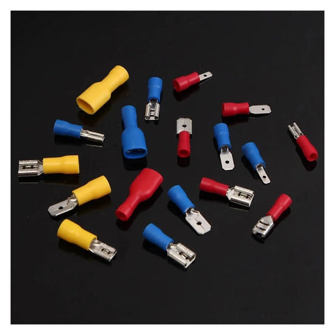 Massive 900 Pc Insulated Male Female Spade Wire Terminals Butts Kit With Crimping Pliers For 22 To 10 Awg Electrical Jobs Made Easy, assorted insulated connectors