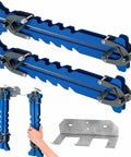 Premium 19 Inch Panel Clamps With Bonus Storage Rack Delivering Four Way Pressure For Flawless Woodworking Glue Ups.