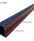 Back view of XX Large Latching Cable Raceway For No Fuss Clean Cable Management 3 By 2 Inch Channel 58 Inch Length Black with adhesive strips.