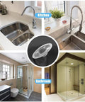 Stainless Steel Hair Catcher For Shower Drain And Tub Sink Hat Shaped Dense Mesh Filter 2 Pack Easy Clean in various settings
