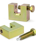 Get Your Own Self-Piercing Rivet Tool Combo Kit With 21970 And 21960 Models For Super Fast Spr Insertion And Extraction Plus A Solid Durability That Will Make You Go Hard On Any Auto Repair Job Today. gold metal SPR tool clamp and screw set for auto repair