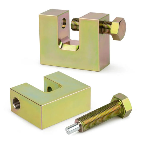 Get Your Own Self-Piercing Rivet Tool Combo Kit With 21970 And 21960 Models For Super Fast Spr Insertion And Extraction Plus A Solid Durability That Will Make You Go Hard On Any Auto Repair Job Today. gold metal SPR tool clamp and screw set for auto repair