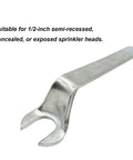 5 Piece Hella Durable Fire Sprinkler Spanner Wrench Kit For 1 2 Inch Pendent Recessed Heads Pro Grade Steel Fixture Tool showcasing a steel wrench head.