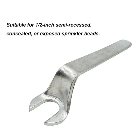 5 Piece Hella Durable Fire Sprinkler Spanner Wrench Kit For 1 2 Inch Pendent Recessed Heads Pro Grade Steel Fixture Tool showcasing a steel wrench head.