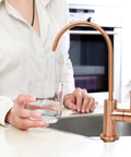 One Handle Black And Rose Gold Drinking Water Filter Faucet Purifier For Cold Water Only Copper Construction With Solid Brass Body