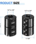 Rigid Single Split Shaft Coupling For One-Half To Three-Eighths Inch Bore, One-And-One-Eighth Inch Outside Diameter, Set Screws