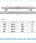 Diagram of Stainless Steel Push Pull Door Handle Back To Back Rectangle For Solid Wood Timber Glass And Steel Doors Ideal For Entry Exterior Office Use 59 Inch Length Durable Rust Resistant 304 Grade Hardware, showing dimensions and weight chart.