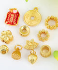 Top Tier Gold Rosette Pendant Beads For Dope Diy Jewelry Making Solid Metal Spacers 11Mm Bulk Craft Kit With Baking Lacquer Finish For Fresh Projects Today. Assorted gold metal beads and charms for creative jewelry making.