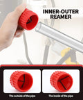 Amazon 4-in-1 copper tubing brush and reamer, red plastic handle, for 1/2 in and 3/4 in copper pipes