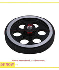 EFYOK Especial 6Set 200X6mm Industrial Aluminum Rubber Measuring Rotary Encoder Meter Wheel 65mm diameter in black.