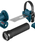 Dust Gobbler Collection Attachment For SDS Max And Spline Hammer Chisels, Easy Install Shroud With Ski Boot Clamp, components shown