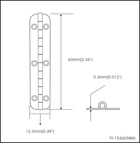 Top Shelf Solid Brass Piano Hinge 180 Degree Swing for Cabinet Closet and Jewelry Box Vibrated Brass Finish 2.36 Inch Size Dimensions