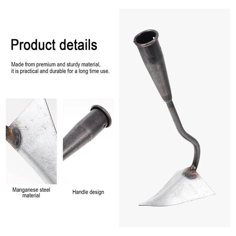 All Purpose Garden Hoe For Weeding And Planting Durable Digging And Soil Leveling Tool Lawn Dethatcher with steel head and handle