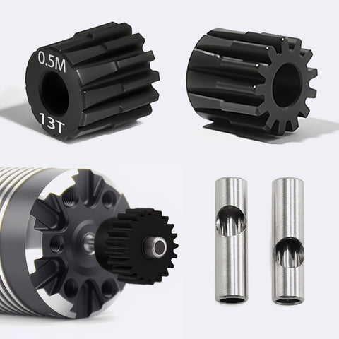 0.5Mod Pinion Gear Set 13T To 27T Hardened Steel 3.175mm Bore With 2.3mm Adapter For ARRMA Typhon Mojave Granite Losi RC Cars